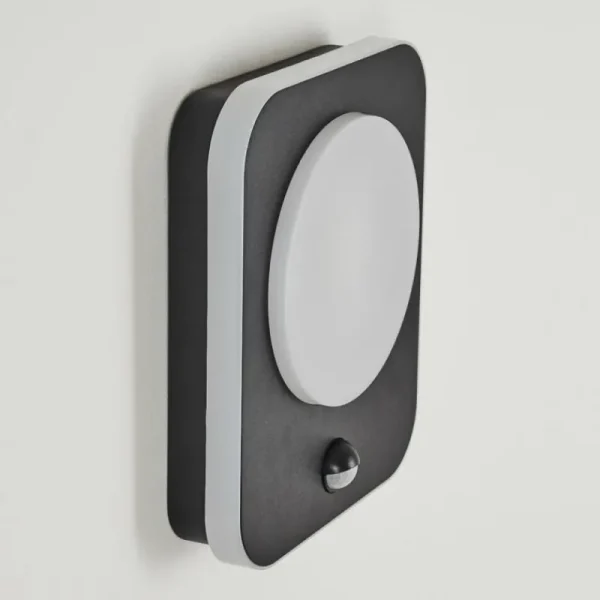 hofstein Applique murale d'extérieur Haga LED Noir, 1 lumière, Détecteur de mouvement* Lampes Modernes