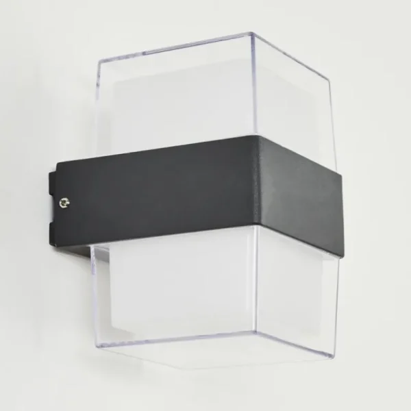 hofstein Applique murale d'extérieur Cesta LED Noir, 2 lumières* Lampes Modernes