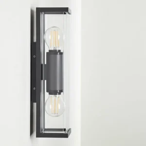 hofstein Applique murale d'extérieur Skeldegaard Anthracite, 2 lumières* Lampes Modernes