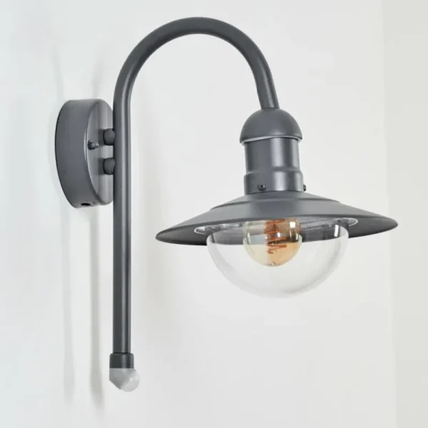 hofstein Applique murale d'extérieur Elima Anthracite, 1 lumière, Détecteur de mouvement* Lampes Modernes