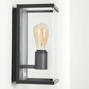 hofstein Applique murale d'extérieur Faroer Noir, 1 lumière, Détecteur de mouvement* Lampes Modernes