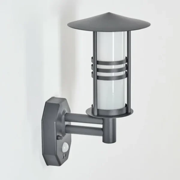hofstein Applique murale d'extérieur Forli Anthracite, 1 lumière, Détecteur de mouvement* Lampes Modernes