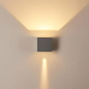 hofstein Applique murale d'extérieur Fauderup LED Gris, 2 lumières* Lampes Modernes