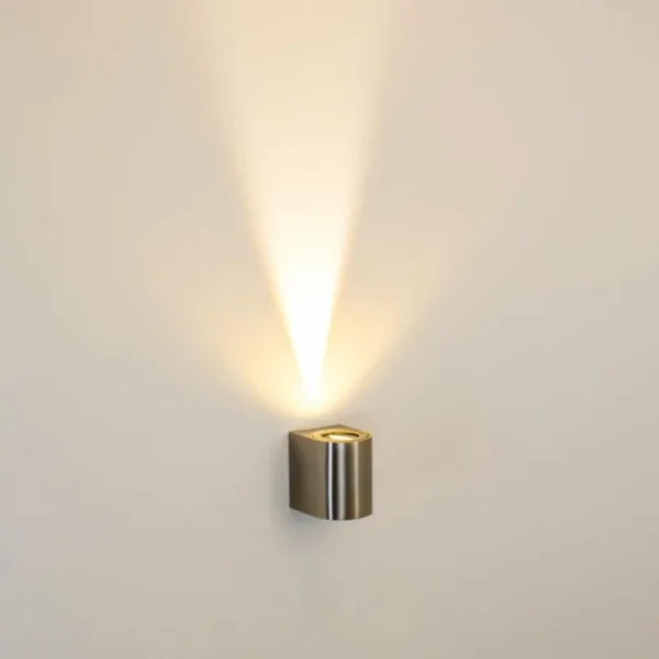 hofstein Applique murale d'extérieur Mora LED Acier inoxydable, 2 lumières* Lampes Modernes