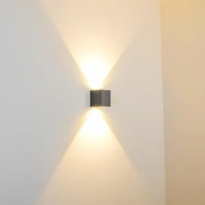 hofstein Applique murale d'extérieur Orsa LED Gris, 2 lumières* Lampes Modernes