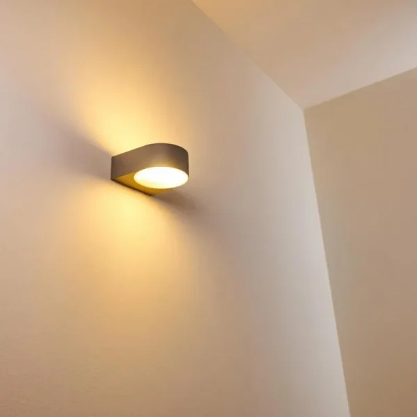 hofstein Applique murale d'extérieur Haderslev Gris, 1 lumière* Lampes Modernes