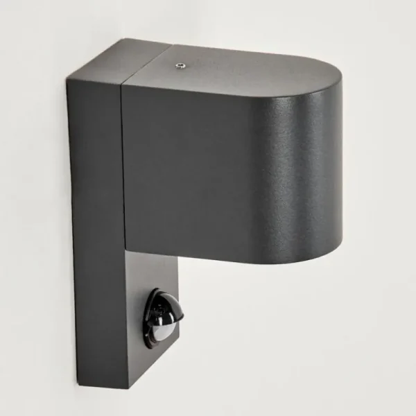 hofstein Applique murale d'extérieur Kingstown Anthracite, Transparent, 1 lumière, Détecteur de mouvement* Lampes Modernes