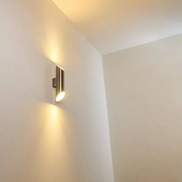 hofstein Applique murale d'extérieur Saulcy LED Acier inoxydable, 2 lumières* Lampes Modernes