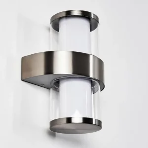 hofstein Applique murale d'extérieur Parawa LED Nickel mat, 2 lumières* Lampes Modernes