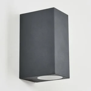 hofstein Applique murale d'extérieur Skaabu Noir, Blanc, 2 lumières* Lampes Modernes