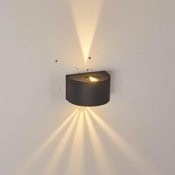 hofstein Applique murale d'extérieur Windhoek LED, 2 lumières* Lampes Modernes