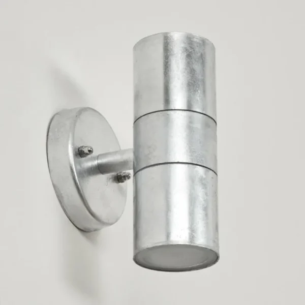hofstein Applique murale d'extérieur Bessiebelle Zingué, Blanc, 2 lumières* Lampes Modernes