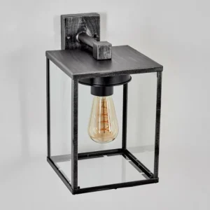hofstein Applique murale d'extérieur Gramilla Noir, Argenté, 1 lumière* Lampes Modernes