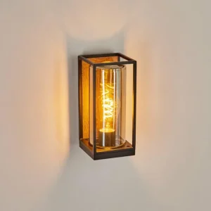 hofstein Applique murale d'extérieur Palanga Brun, Couleur bois, Noir, 1 lumière* Lampes Modernes