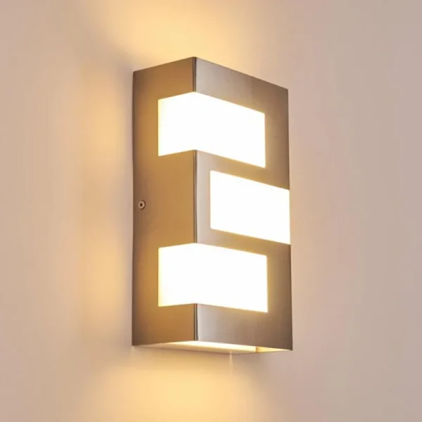 hofstein Applique murale d'extérieur Lannion LED Acier inoxydable, 3 lumières* Lampes Modernes