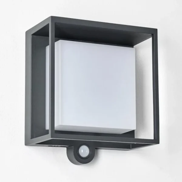 hofstein Applique murale d'extérieur Lansing LED Anthracite, 1 lumière, Détecteur de mouvement* Lampes Modernes