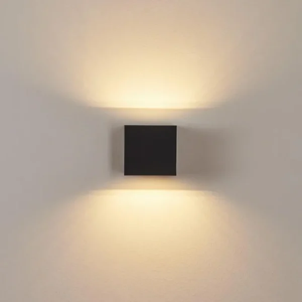 hofstein Applique murale d'extérieur Spidern LED Noir, 1 lumière* Lampes Modernes