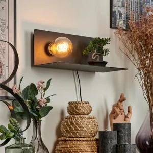 hofstein Applique murale Diamoukope Noir, 1 lumière* Lampes Modernes