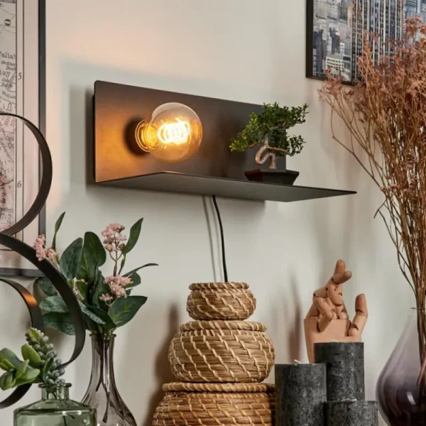 hofstein Applique murale Diamoukope Noir, 1 lumière* Lampes Modernes