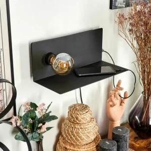 hofstein Applique murale Diamoukope Noir, 1 lumière* Lampes Modernes