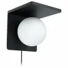 Luminaires Eglo Applique murale EGLO CIGLIE Noir, 1 lumière* Lampes En Verre