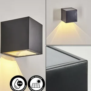 hofstein Applique murale extérieure solaire Lapeer LED Noir, 1 lumière* Lampes Modernes