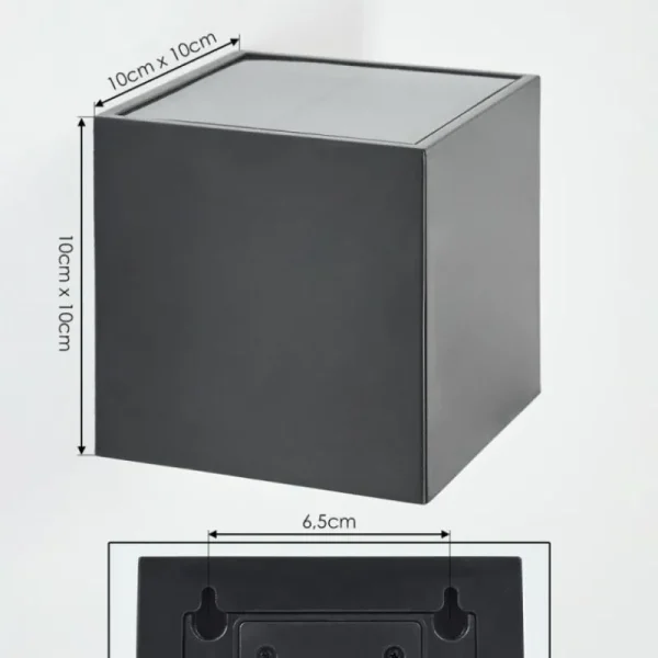 hofstein Applique murale extérieure solaire Lapeer LED Noir, 1 lumière* Lampes Modernes