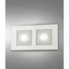 Luminaires Fabas Luce Applique murale Fabas Luce Formia LED Blanc, 2 lumières* Lampes En Verre