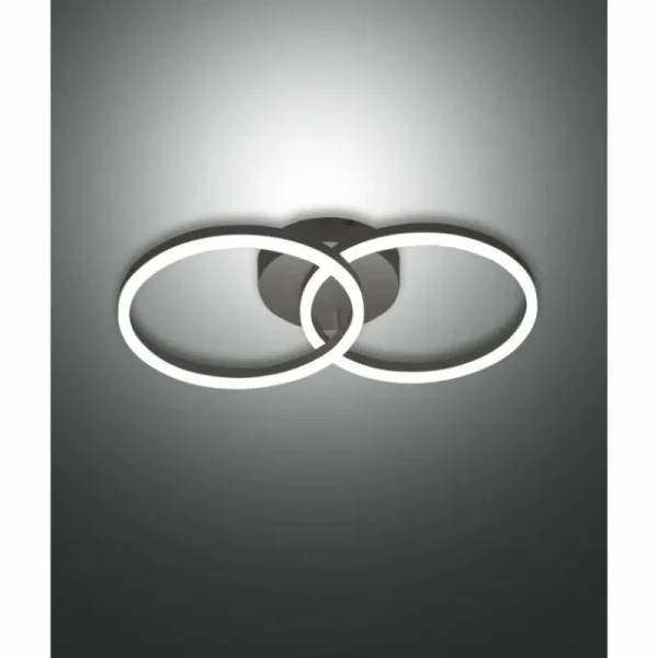 Luminaires Fabas Luce Applique murale Fabas Luce Giotto LED Noir, 2 lumières* Lampes En Verre