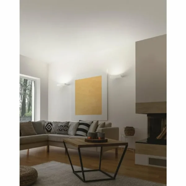 Luminaires Fabas Luce Applique murale Fabas Luce Emma LED Blanc, 1 lumière* Lampes En Verre