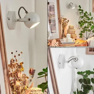 hofstein Applique murale Gadmen Chrome, Blanc, 1 lumière* Lampes Modernes