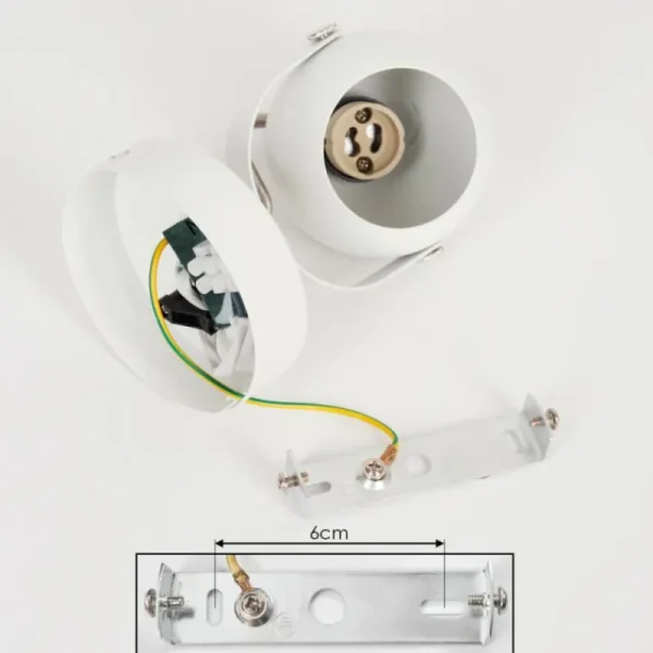 hofstein Applique murale Gadmen Chrome, Blanc, 1 lumière* Lampes Modernes