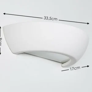 hofstein Applique murale Garbagna Blanc, 1 lumière* Lampes En Verre
