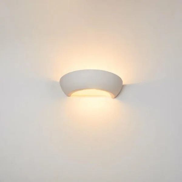 hofstein Applique murale Garbagna Blanc, 1 lumière* Lampes En Verre