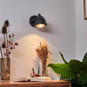 hofstein Applique murale Glostrup LED Noir, 1 lumière* Lampes En Verre