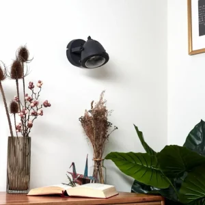 hofstein Applique murale Glostrup LED Noir, 1 lumière* Lampes En Verre