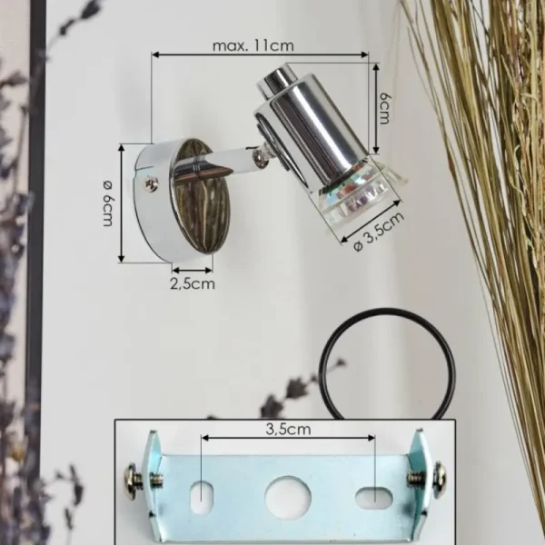 hofstein Applique murale Grafberg Chrome, 1 lumière* Lampes Modernes