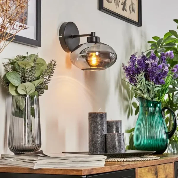 hofstein Applique murale Haikala Noir, 1 lumière* Lampes Modernes