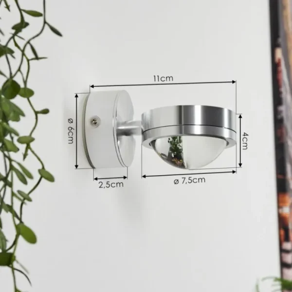 hofstein Applique murale Harare LED Chrome, 1 lumière* Lampes En Verre