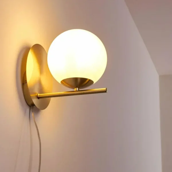 hofstein Applique murale Hogatza Laiton, 1 lumière* Lampes En Verre