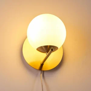 hofstein Applique murale Hogatza Laiton, 1 lumière* Lampes En Verre