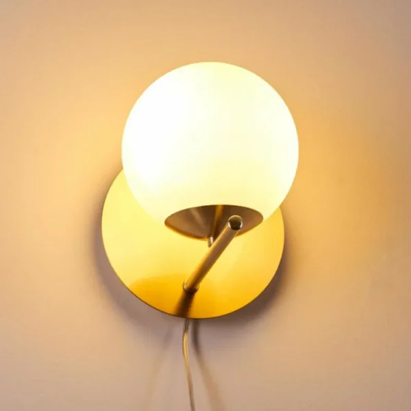 hofstein Applique murale Hogatza Laiton, 1 lumière* Lampes En Verre