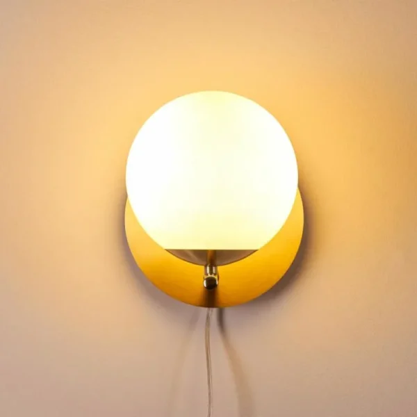 hofstein Applique murale Hogatza Laiton, 1 lumière* Lampes En Verre