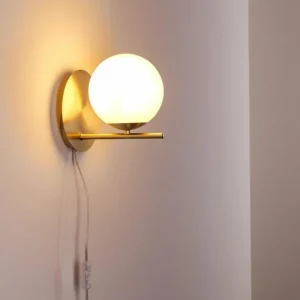 hofstein Applique murale Hogatza Laiton, 1 lumière* Lampes En Verre
