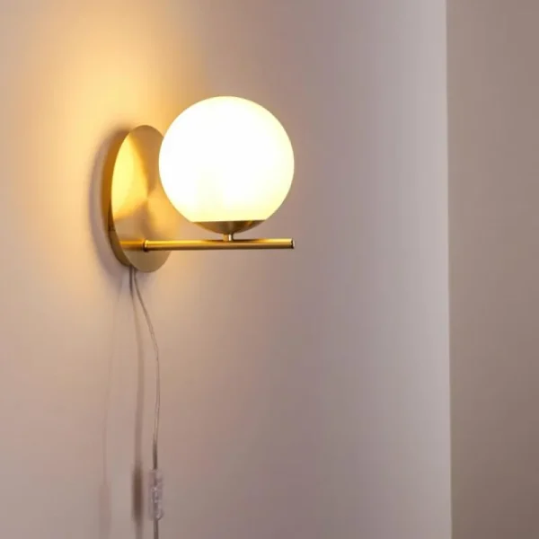 hofstein Applique murale Hogatza Laiton, 1 lumière* Lampes En Verre