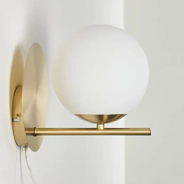 hofstein Applique murale Hogatza Laiton, 1 lumière* Lampes En Verre