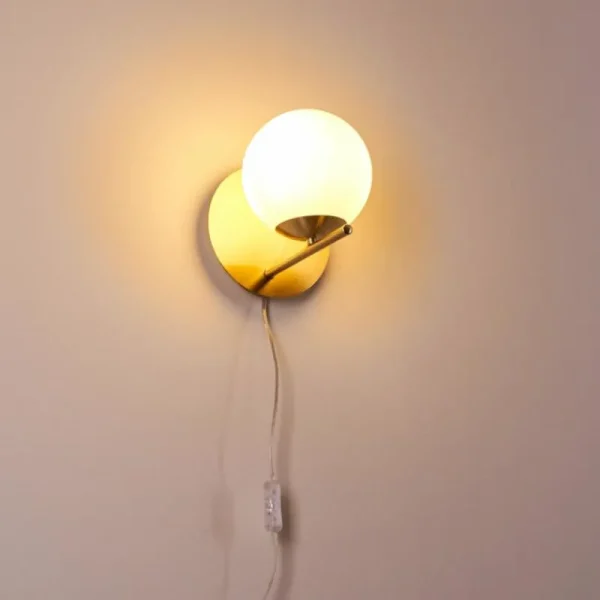 hofstein Applique murale Hogatza Laiton, 1 lumière* Lampes En Verre