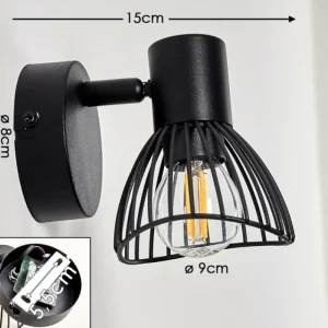 hofstein Applique murale Holbol Noir, 1 lumière* Lampes Modernes