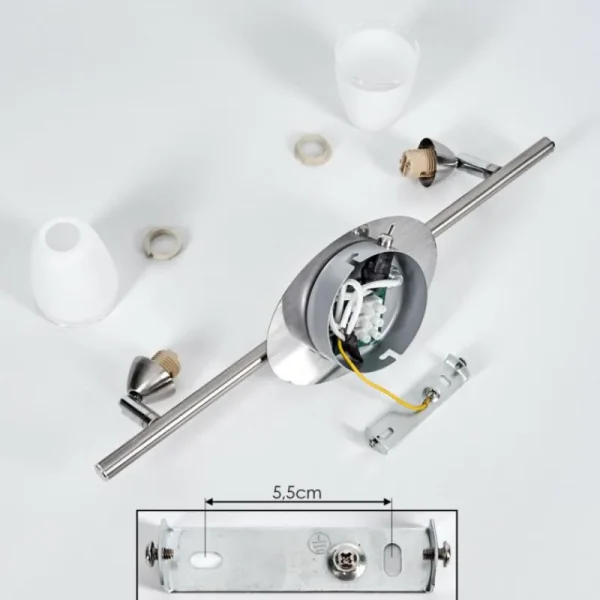hofstein Applique murale Holualoa LED Nickel mat, 2 lumières* Lampes En Verre
