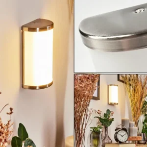 hofstein Applique murale Hutton LED Nickel mat, 2 lumières* Lampes Modernes